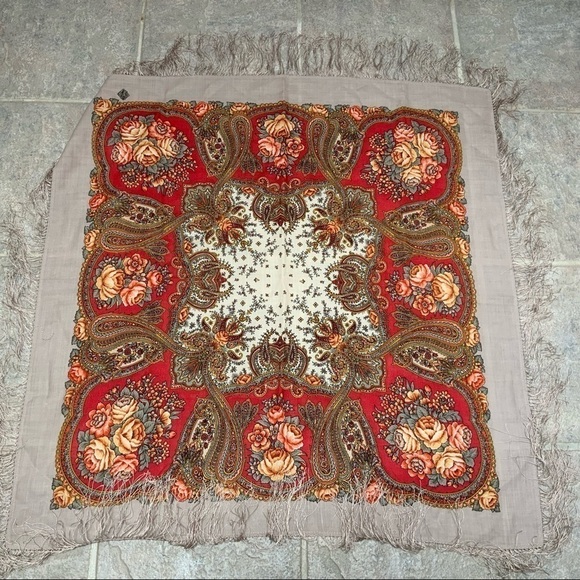 𝅺100% Wool‎ Colorful Scarf - Picture 4 of 8